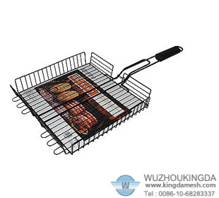 Wire barbecue basket