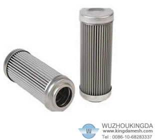 Pleated stainless mesh filter element