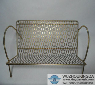 Metal mesh book rack