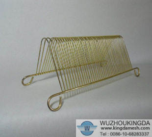 Metal mesh book rack