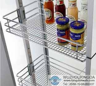 Wire mesh kitchen storage basket