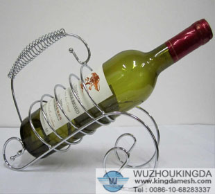 Stainless steel hanging wine rack