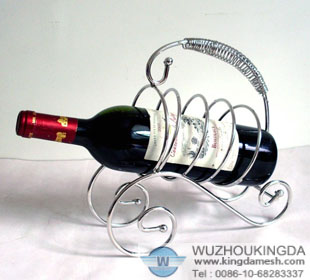Stainless steel hanging wine rack