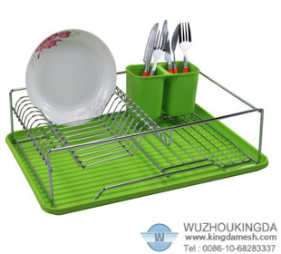 Dish drainer with drip tray