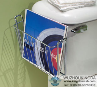 Stainless steel bathroom magazine rack