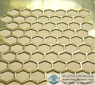 Hexagonal hole perforated metal sheet