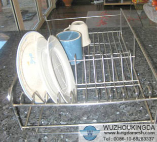 Large stainless steel dish drainer