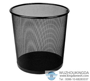 Wire mesh waste paper basket