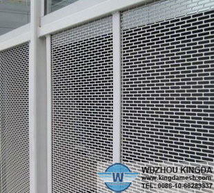 Perforated metal railing