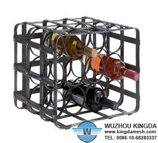 Metal wire bottle rack