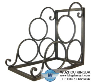 Metal wire bottle rack