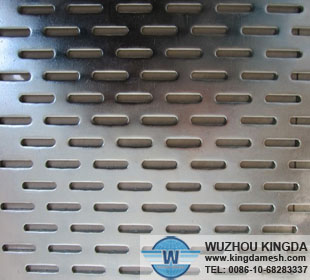 Oblong hole perforated sheet