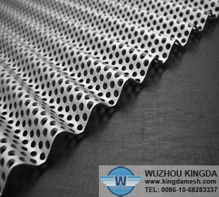 Perforated corrugated metal sheet