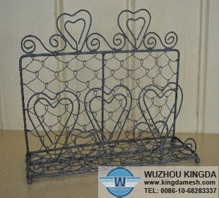 Wire letter rack