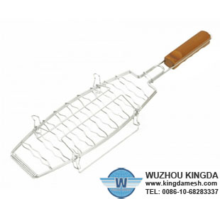 Wire fish grill basket
