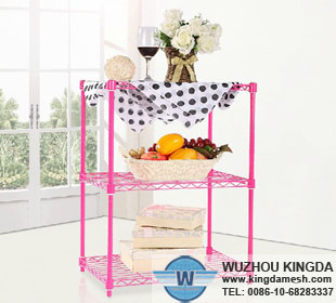Plastic coated wire shelving