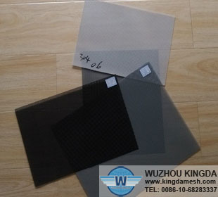 Black powder coated security window screen