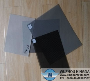 Stainless black coated window screen