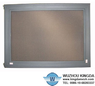 Black coated stainless window screen