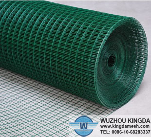 Green welded wire mesh roll