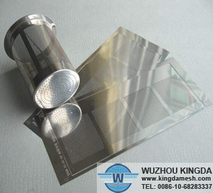 Stainless steel etched filter mesh