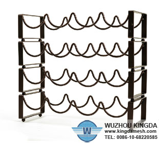 Steel mesh wine racks