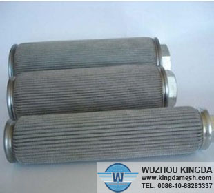 Stainless pleated mesh filter
