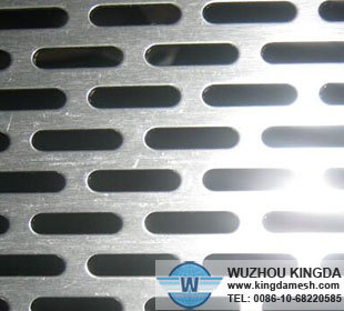 Perforated slotted stainless steel panel