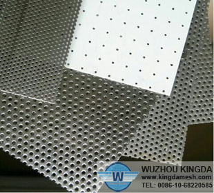 Stainless steel plate with holes
