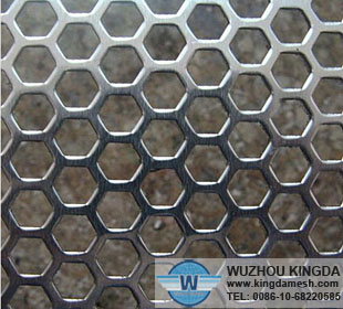 Hexagonal perforated aluminum sheet