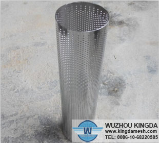 Perforated stainless steel pipe
