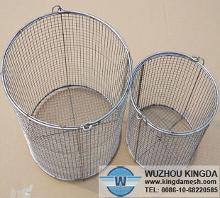 Round stainless steel wire mesh baskets