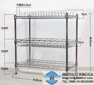Stainless steel dish drying rack