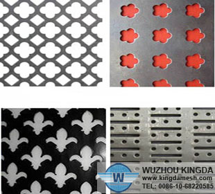 Metal sheets with hole patterns