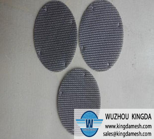 Woven wire filter disc