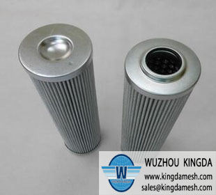 Stainless steel pleated filter element