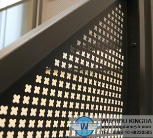 Perforated steel fencing