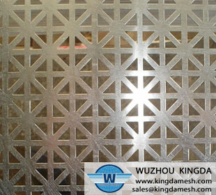 Perforated metal mesh fence