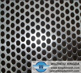 Perforated metal mesh fence