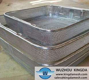 Perforated wire mesh basket