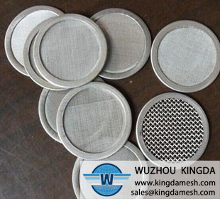 Stainless steel woven filter disc