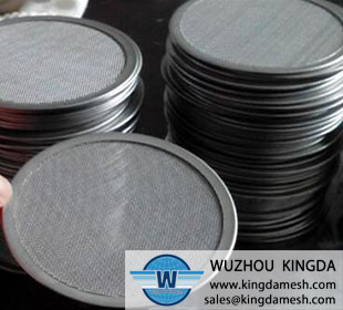 Stainless steel woven filter disc