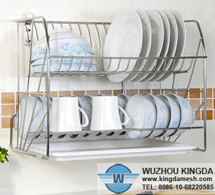 Metal kitchen dish rack
