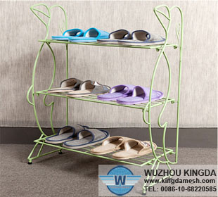 Practical mesh shoe shelf