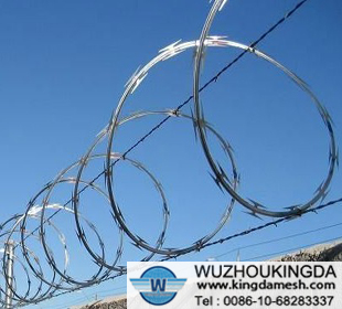 Stainless steel single coil razor wire