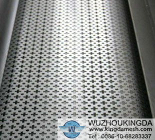 Metal sheet with hole