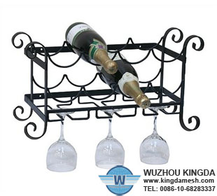 Metal wire bottle rack