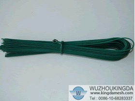 Green PVC coated U type wire