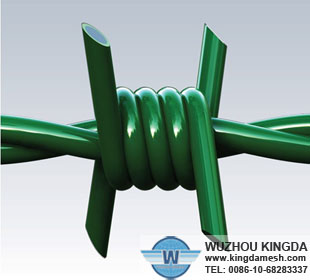 PVC coated barbed iron wire