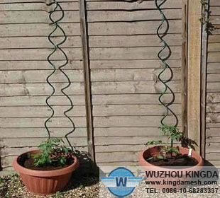 Tomato spiral plant stake wire